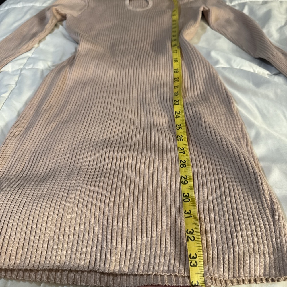 Say What? Tan Ribbed Dress - Picture 4 of 6